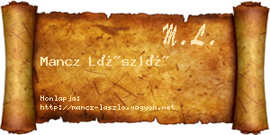 Mancz László névjegykártya